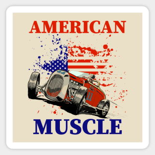 American Muscle 50s Hot rod Sticker